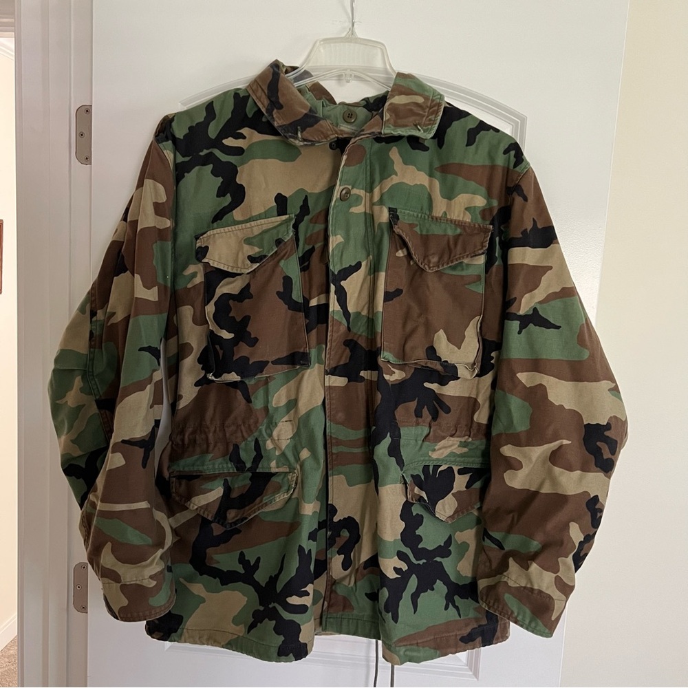 Woodland Camo M-65 Field Jacket - U.S. Army issue